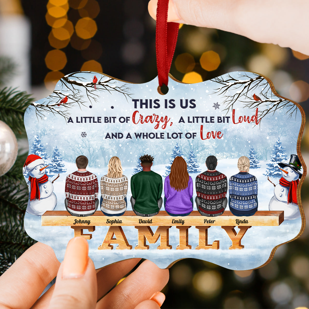 The Love Between Brothers and Sisters Is Forever - Personalized Medallion Wooden Ornament