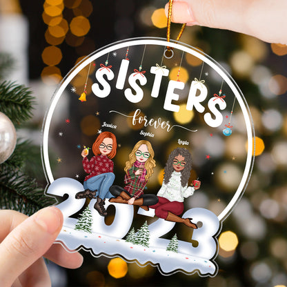 2023 Besties Forever - Personalized Shaped Acrylic Ornament